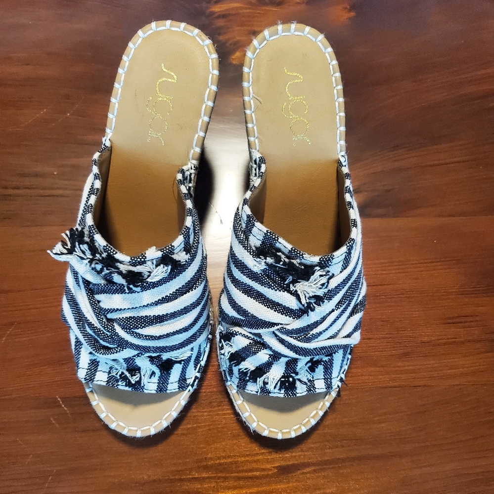 SUGAR WEDGES SIZE 9.5 BLUE/WHITE